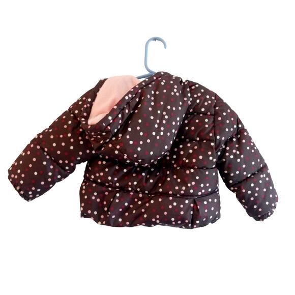 Crazy 8 Polka Dot Hooded Puffer Coat - Picture 5 of 8